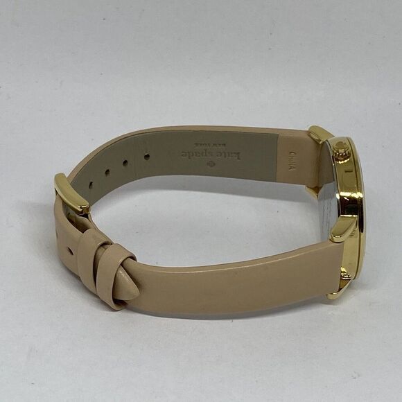 Kate Spade New York 0073 Women Kate Spade 0073 Women Beige Leather Analog White Dial Quartz Genuine Watch JK828